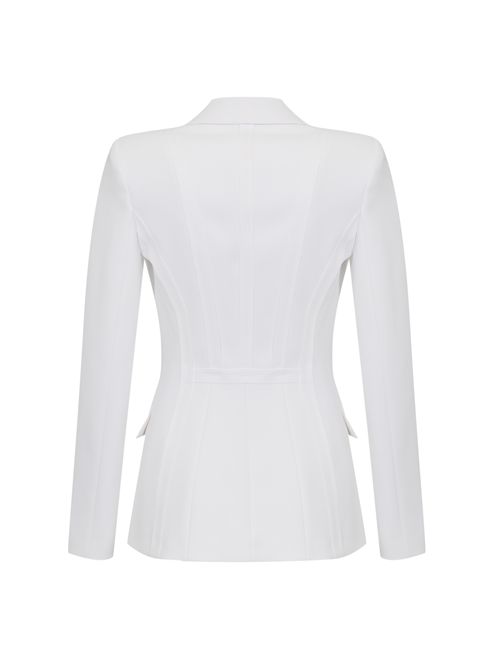 Giacca in doppio crepe stretch con motivi a taglio vivo Elisabetta Franchi | GI21661E2360